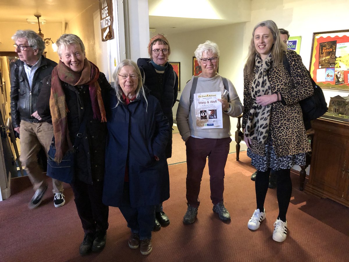 excellent afternoon with Pendle Radicals members at Halifax Playhouse watching Warp and Weft by Michael Crowley. Great original play bringing together Chartist protest in 1842 and the story of pioneering socialist Ethel Carnie Holdsworth. @teamMPA @michael1crowley @SWWDTP