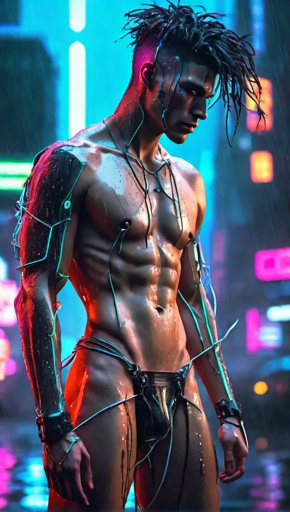 toohot2exist's tweet photo. #Cyberpunk2077 #gay #BaraArt #AI #aiartist https://t.co/Sa1agu8Ky4