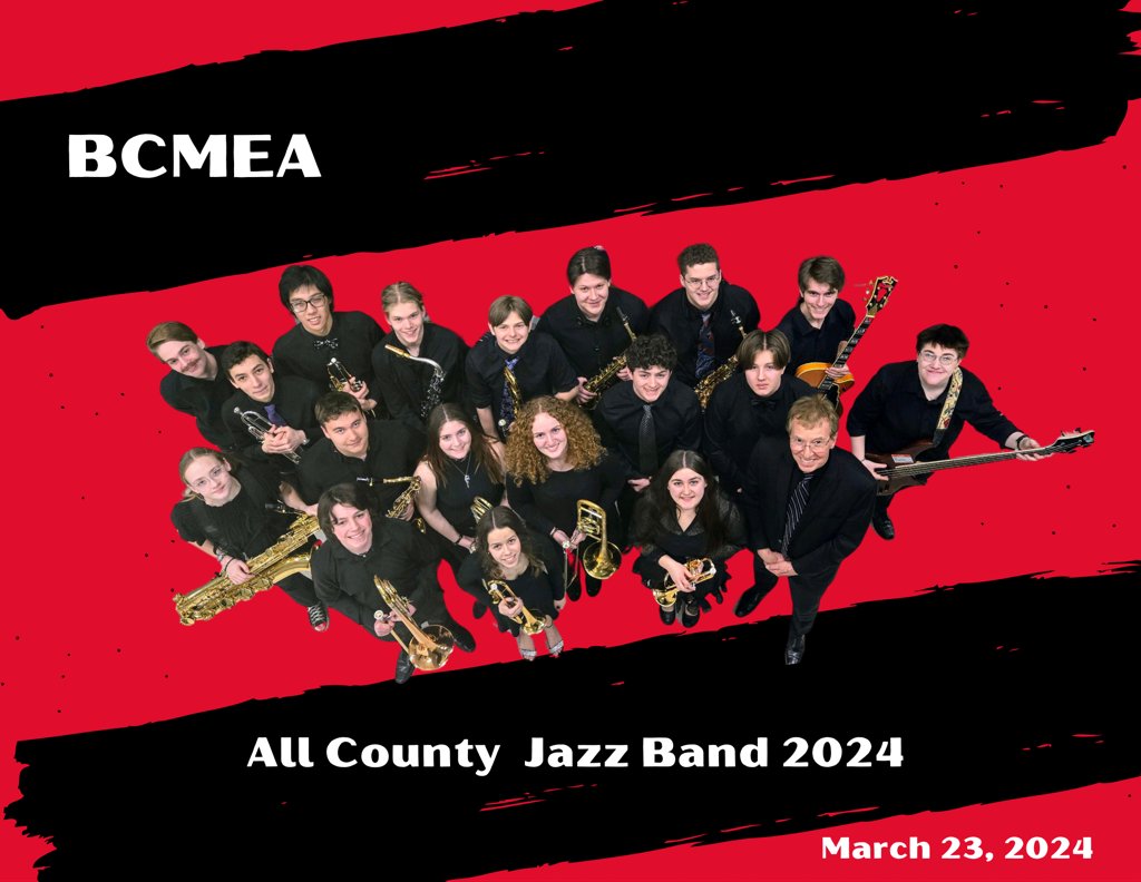 BCMEA All-County Jazz 2024!! @MECSDSpartans @MEHS_Band @meorchestra @EricaStaiger @MGeraldWilson @NAfME @OfficialNYSSMA @VanFossenJason @larrydake @ChoirsMehs @tballard0016