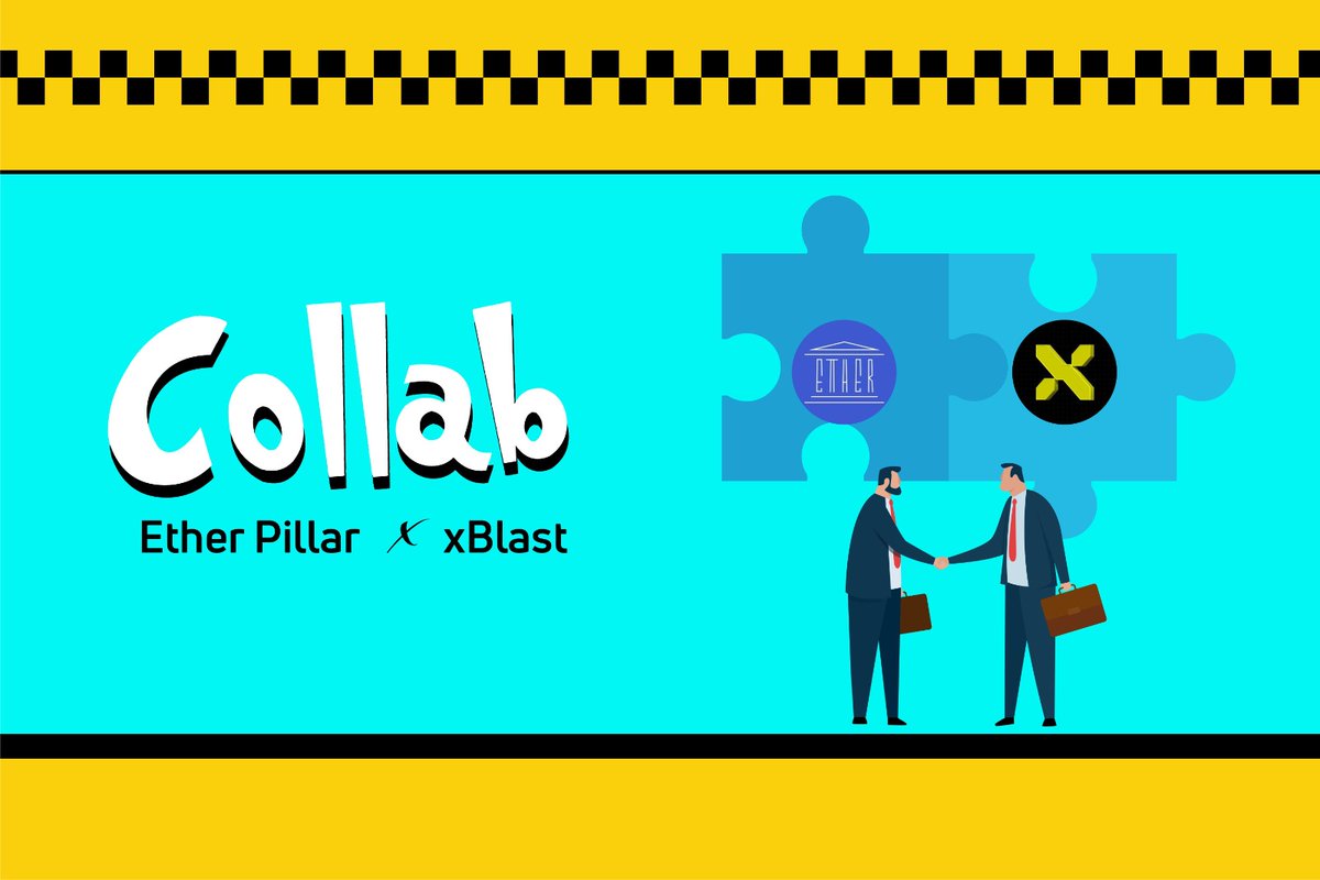 We are thrilled to announce our strategic partnership with @xblast_app 🤝

@xblast_app is the new omnichain-web3 ecosystem built inside telegram.

🎁 Giving away 3x Builder's WL to celebrate

To Participate:
🏛️ Follow @Etherpillarnft &amp; @xblast_app
🏛️ RT + ❤️
🏛️ Comment ETH