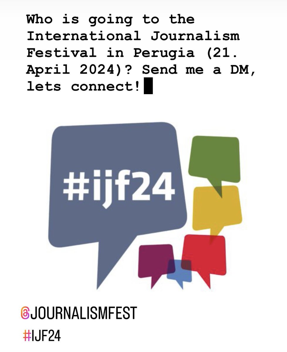 Wo‘s there? DM me to Connect! #ijf24 @journalismfest