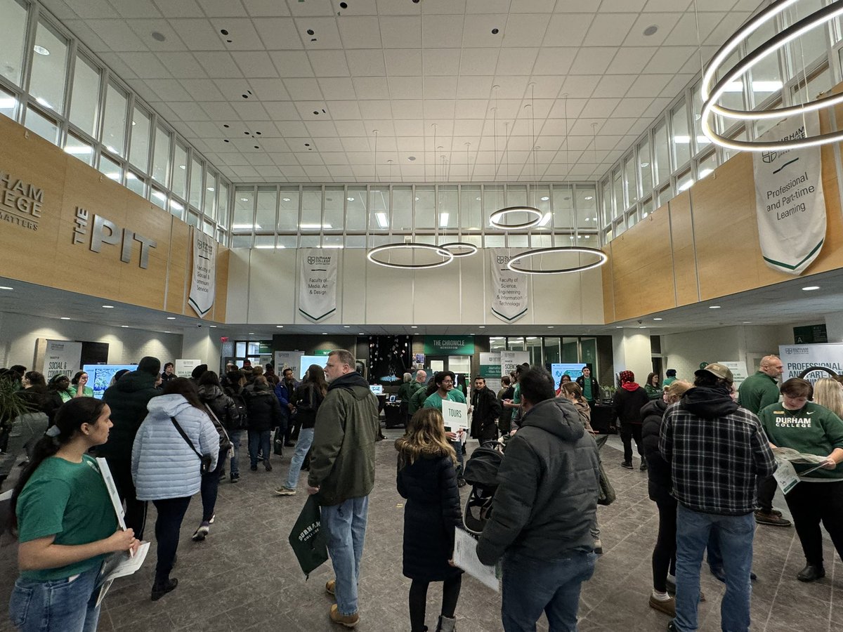 durhamcollege's tweet photo. That's a wrap! Thank you to everyone who joined us today for our Spring Open House.

Missed us? Head to https://t.co/z2538mEaVJ to connect with our recruitment team and book a campus tour. #DCProud https://t.co/v2eCrbNJHy