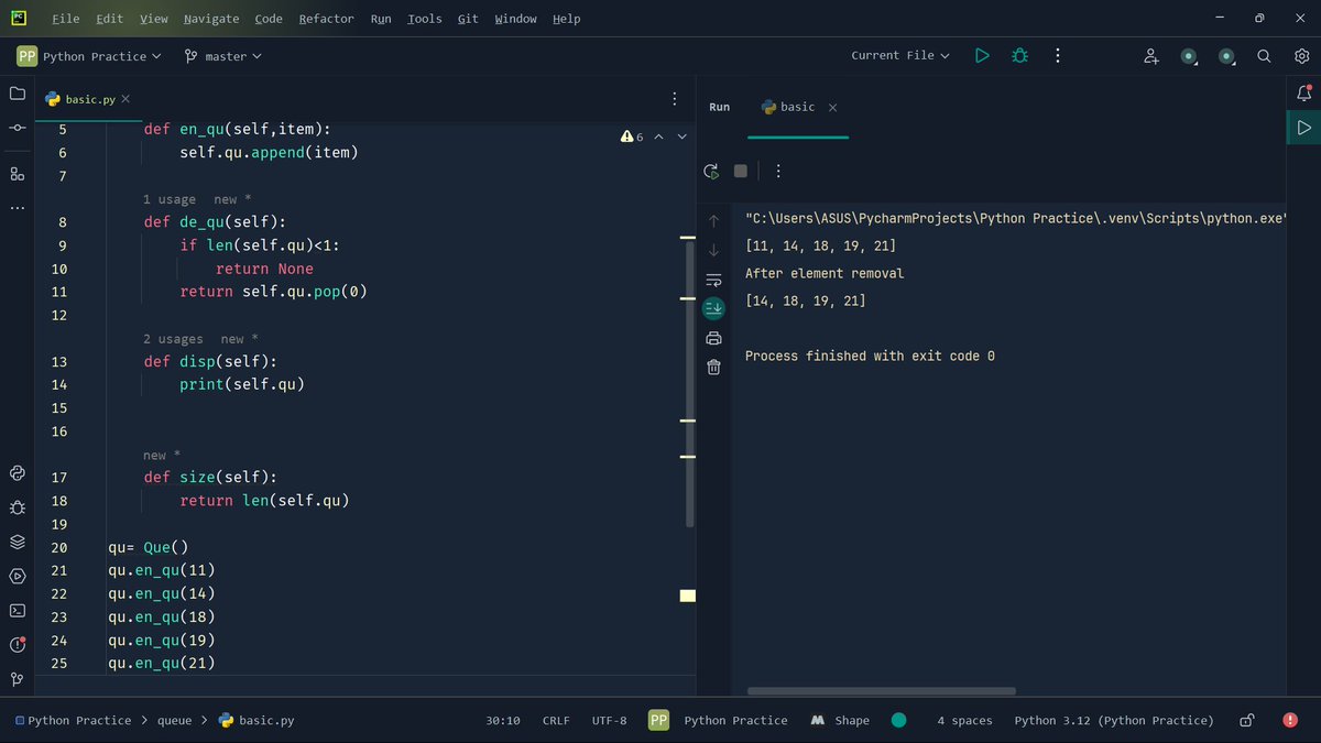 _Siddhant_7_'s tweet photo. #100DaysOfCode 
#DAY34

DSA -Python

Topics learnt today :
1. Basics of que
2.Implementation of que using array

#Python #100daysofcodechallenge #DSA #codinglife #LearnInPublic #Connect https://t.co/l5VvqJC6px