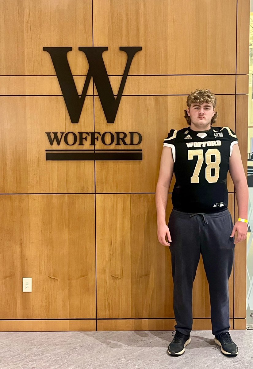 Thank you for the great Junior Day Visit @Cwoods75 @Coach_Doolittle @Wofford_FB Great Campus, Impressive Program. @train0187 @coachwoolcock