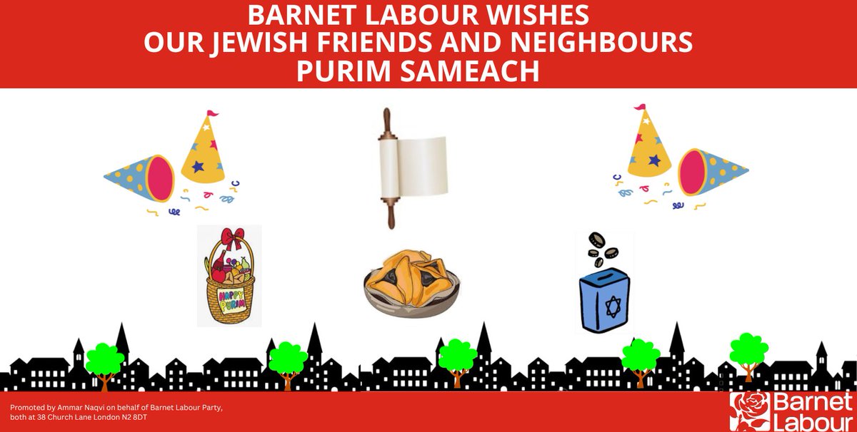 Barnet Labour wishes our Jewish friends and neighbours Purim Sameach.