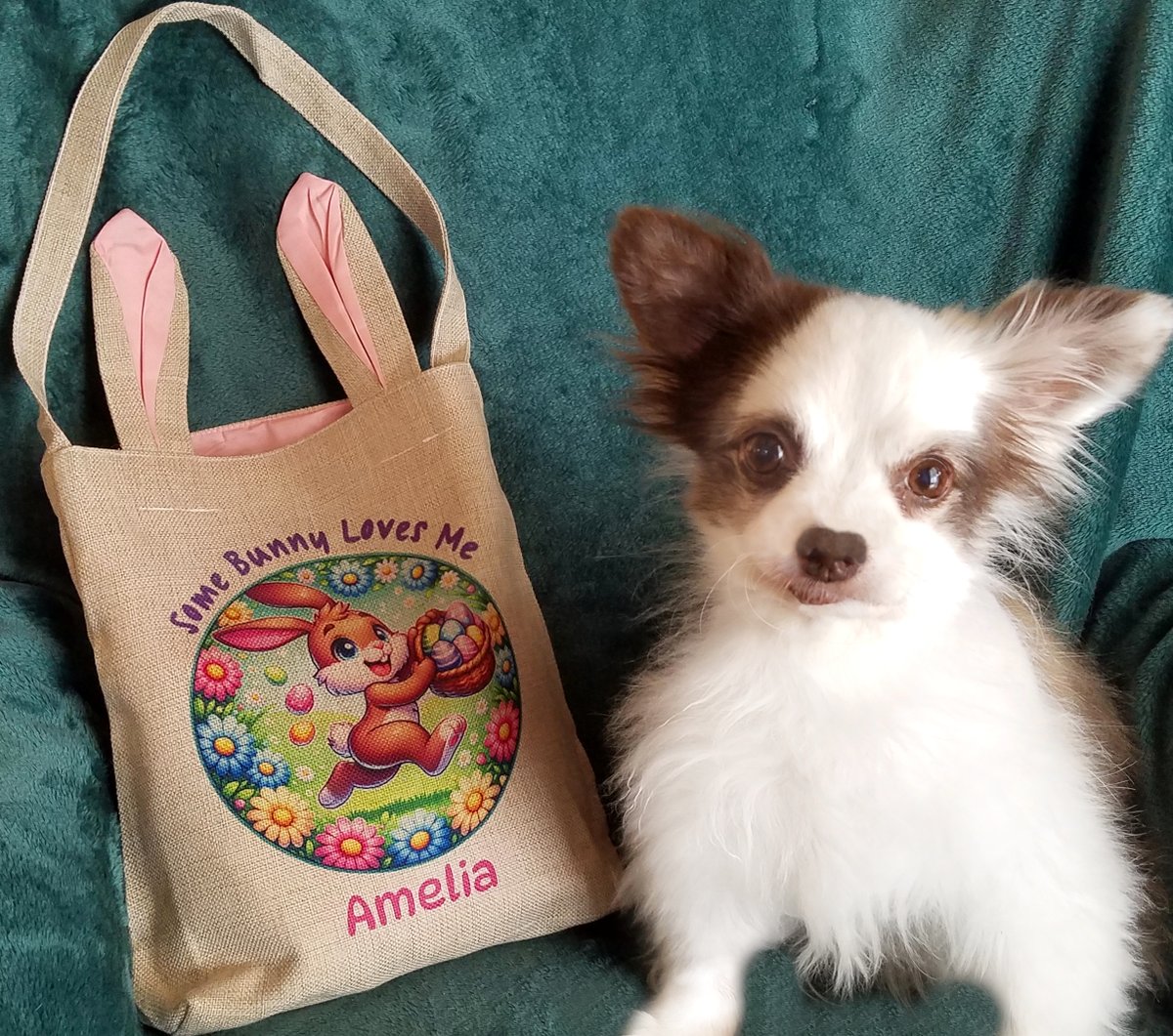 🐥🐰FINAL Chance for Easter Totes!!🎉🐤 Only 4 left - And 14 hoomans haz em in yoos Shoppin Carts!🤔 🧐 If yoo want to give a pawsome Bunny Ears Tote instead of a plastic Easter Basket... Order DIS WEEKEND & Mama will mail it MONDAY 3/25!🐤 RETWEET🙏🐰❤️🐶 #dogsoftwitter #ZSHQ