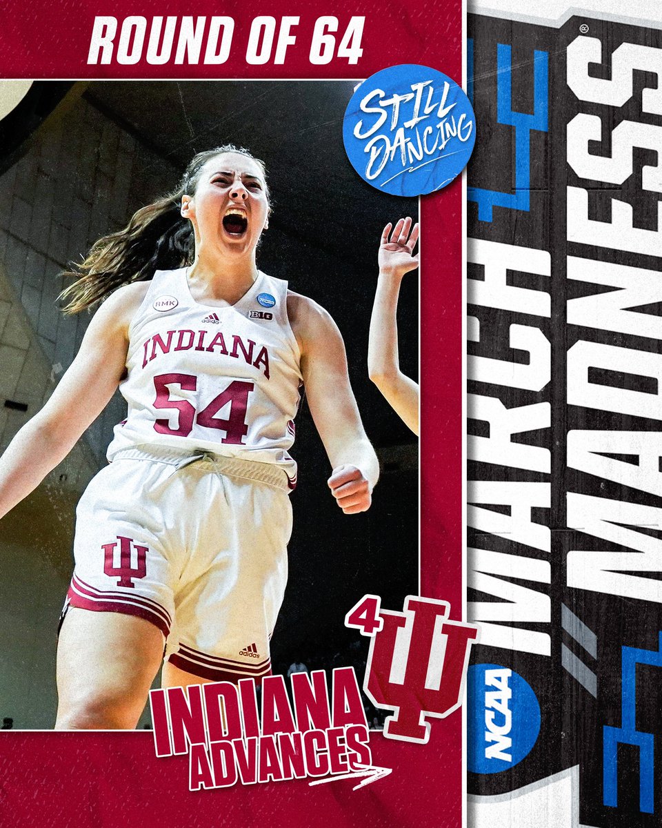 Hoosiers are dancing into the next round. 💃