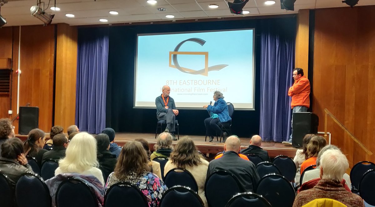 This captivating Q&A session with #filmmaker #JonSeal and @doritoliver is happening right now at the #GroveTheater. #Eastbourne #International #Filmfestival 2024 #Holocaust #Nazism #Resistance #TeachersProtest