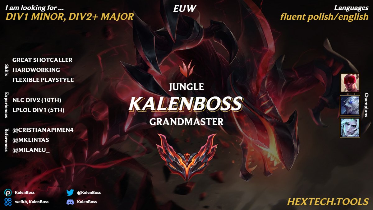 KalenBoss (@kalenboss) on Twitter photo While still under contract with <a href="/KeypulseEsports/">Keypulse Esports</a>, I've been allowed to look for team.
DM me for more info, ♥️&🔁appreciated While still under contract with <a href="/KeypulseEsports/">Keypulse Esports</a>, I've been allowed to look for team.
DM me for more info, ♥️&🔁appreciated