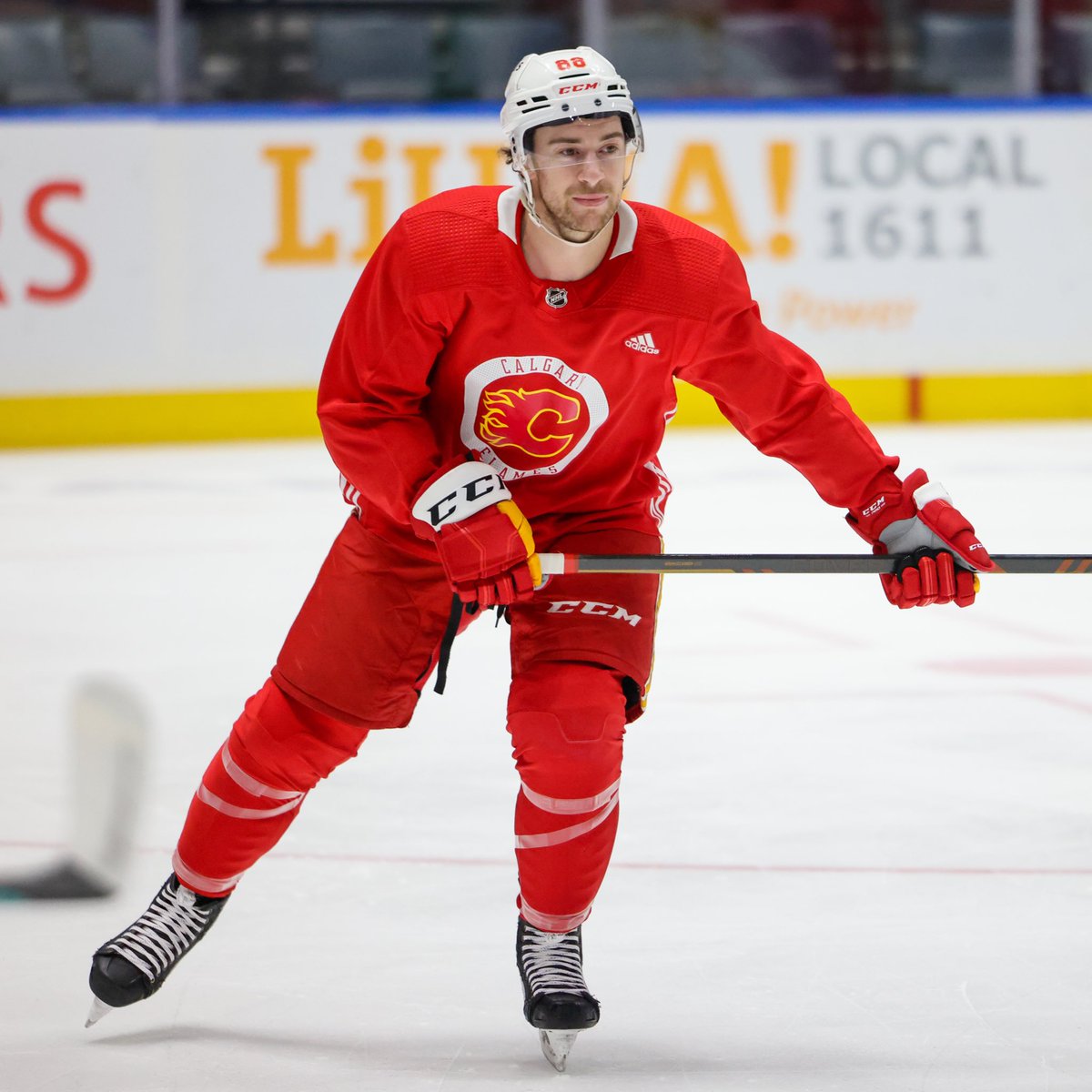 NHLFlames's tweet image. Quick stop on the West Coast.