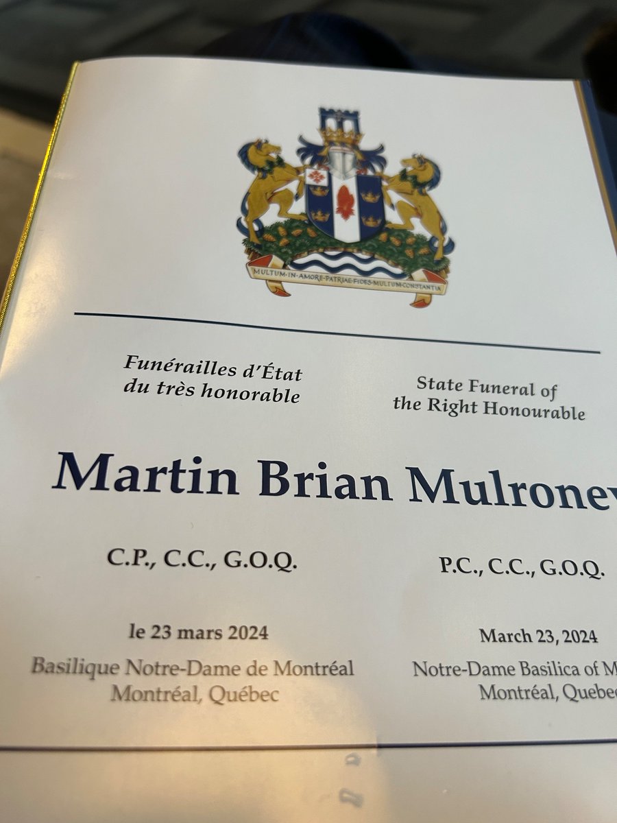 It was an honour to be in Montreal to celebrate the life of one of Canada’s greatest Prime Minister #RIPBrianMulroney #cdnpoli