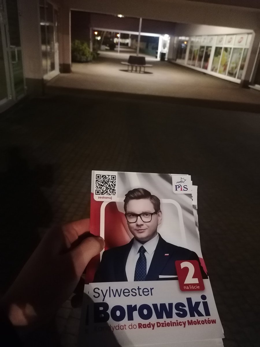 💬 Pomimo późnej godziny warto działać, warto rozmawiać! Jutro ruszamy z samego rana od 7:00 💪

#Wybory2024 #Mokotów #Borowski #Nr2 #Stegny