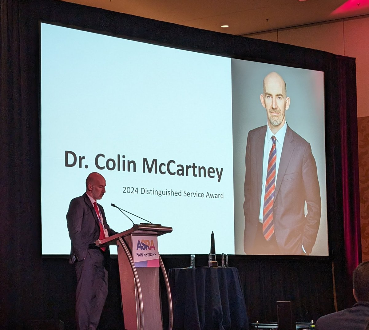 Congratulations @colinjmccartney for this well deserved award. You have touched so many and personally helped foster my love and drive for education in #regionalanesthesia & #painmedicine here at @ASRA_Society Thank you! #ASRASPRING24