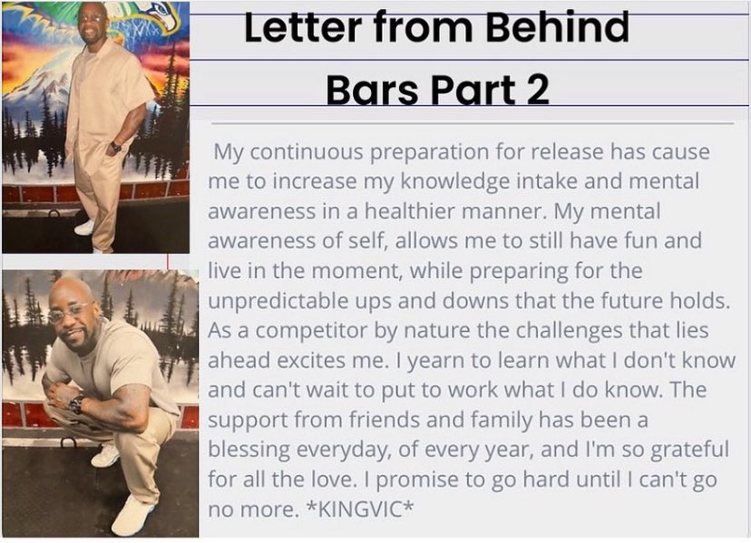 authorkingvic's tweet photo. #kingvic #writing #behindbars #prisongifted #changednarrative #WritingCommunity #creativemind #writersoftwitter #newlife #AmBitious #powerinchange https://t.co/195sGEhM1h