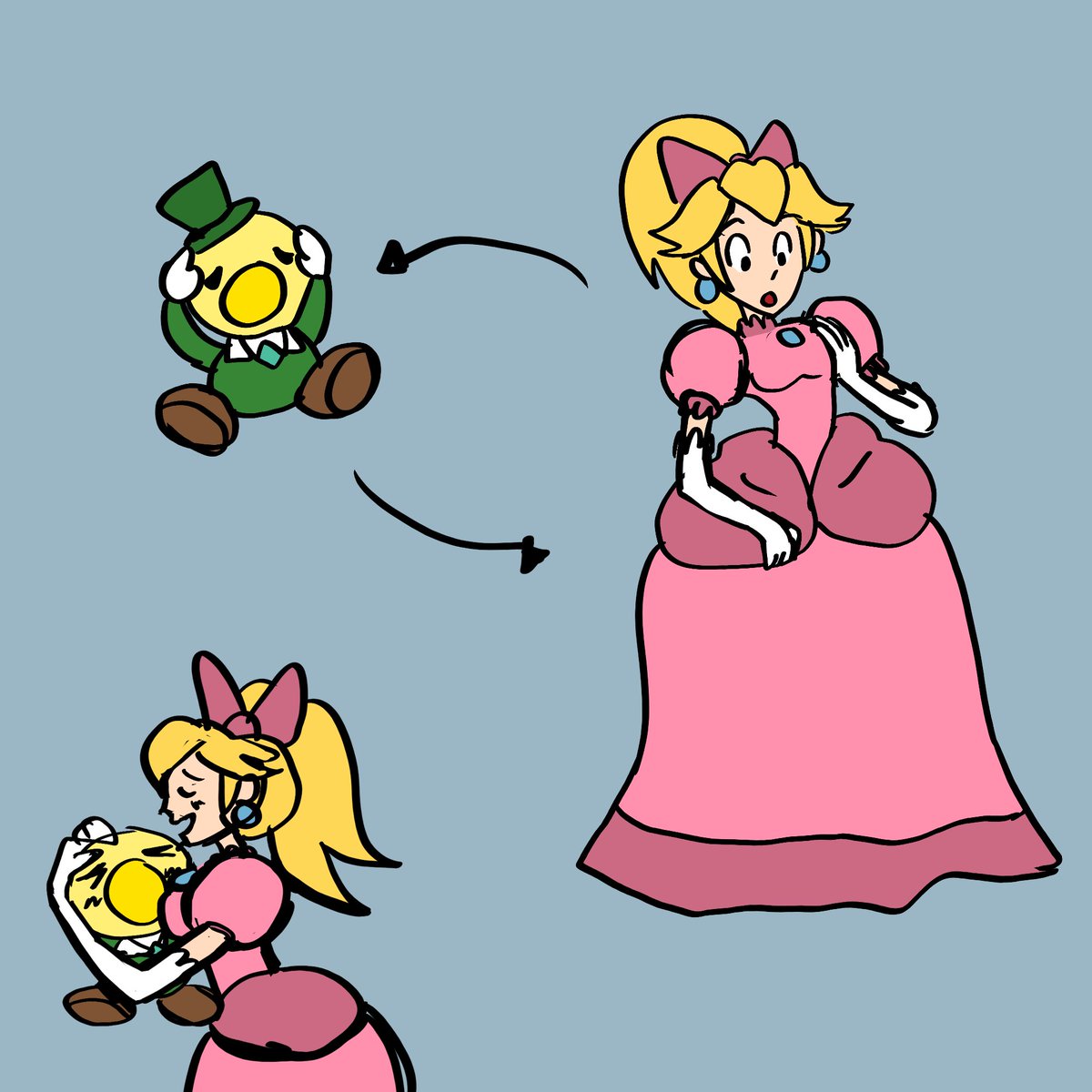 Seems that something go wrong with peach new abilities #Nintendo #PrincessPeachShowtime #BodySwap