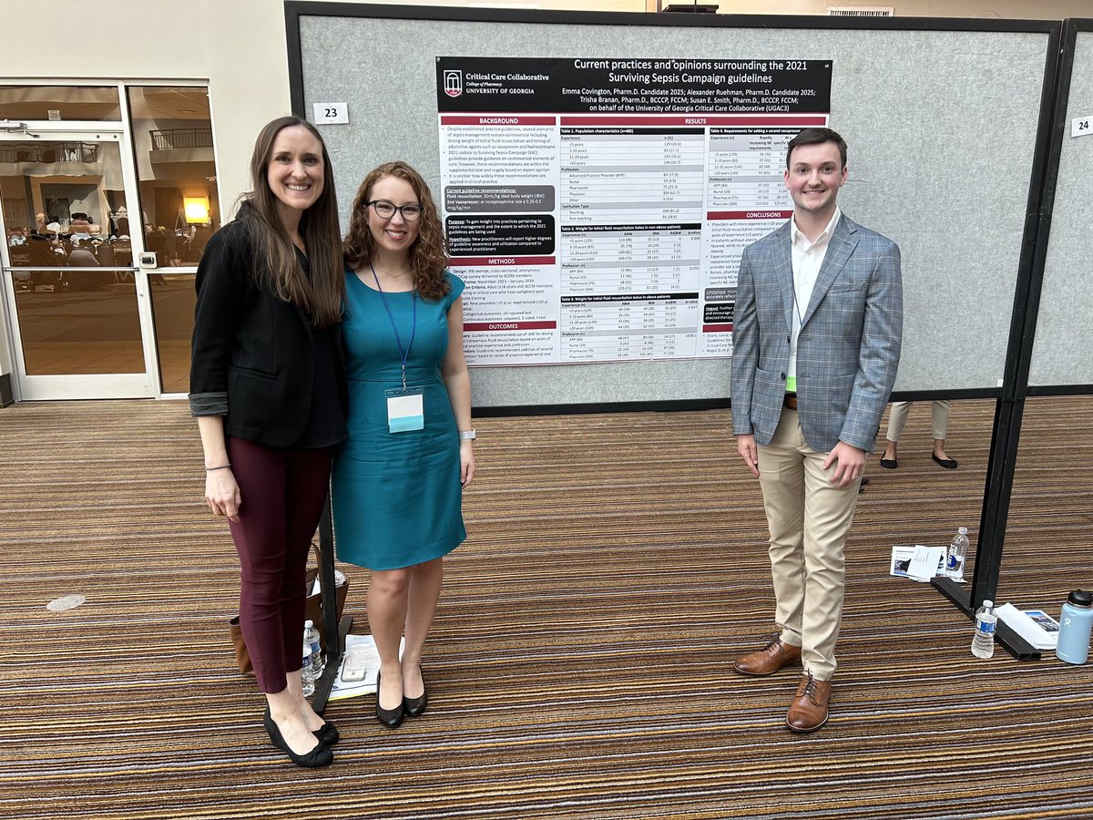 Help us congratulate @UGAPharmacy Emma Covington & Alex Ruehman for placing top 5 in @GSHPofficial student research competition! Mentored by @TrishaBranan @SESmithPharmD
