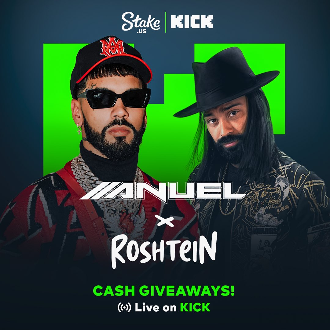 Live in 2 hours from Miami! <a href="/Anuel_2bleA/">Anuel_A▲</a> will be joining for some gamble and we are blessing you tonight. 💰💸 Make sure to reply here with your Stake username. See you tonight at kick.com/roshtein
