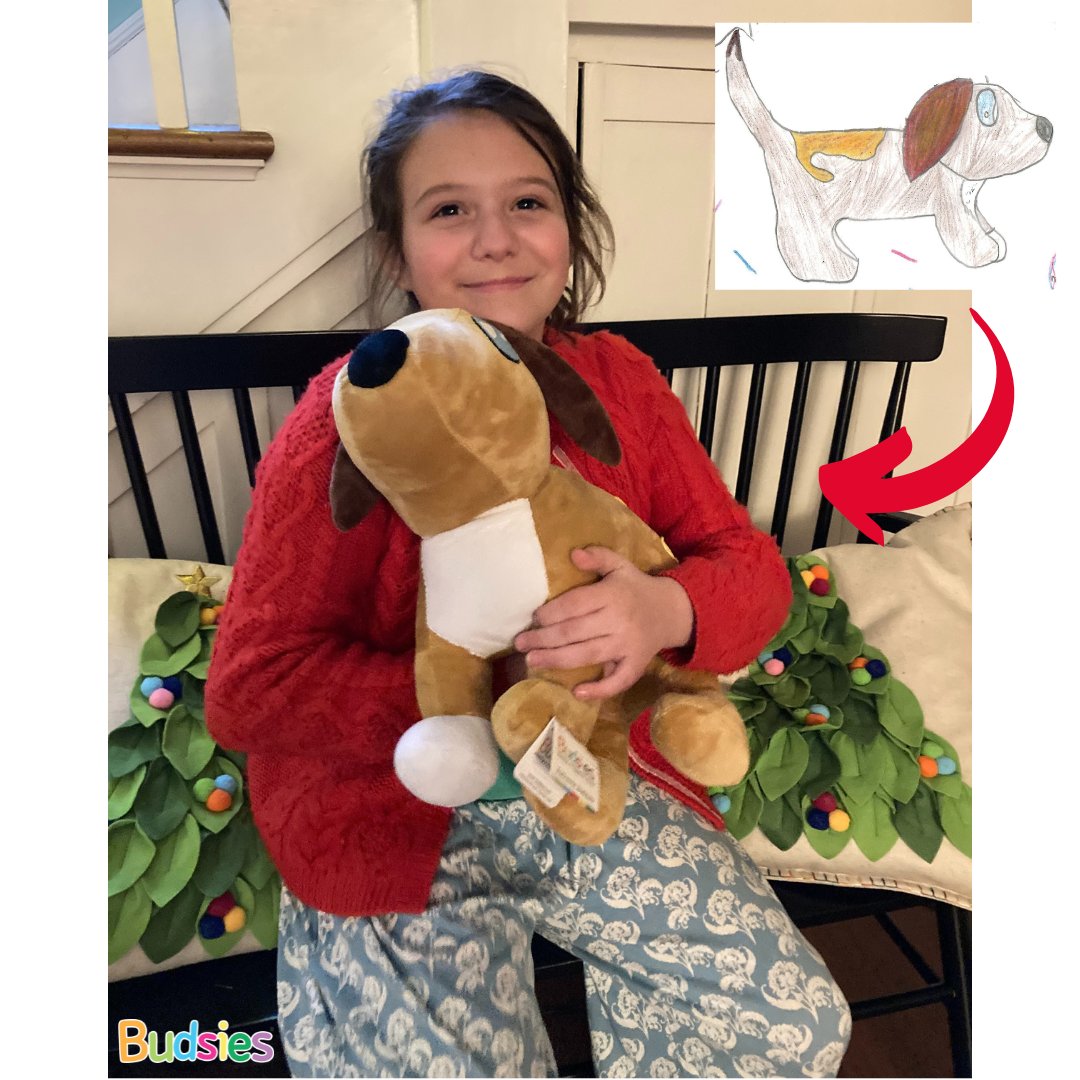 Oliver the dog was created by this young artist Tilly! He’s sweet and kind - a pup you’d love to have as a friend. Tilly was over the moon to have a plush of him! “You have exceeded our expectations by leaps and bounds. Thank you!” 🐶