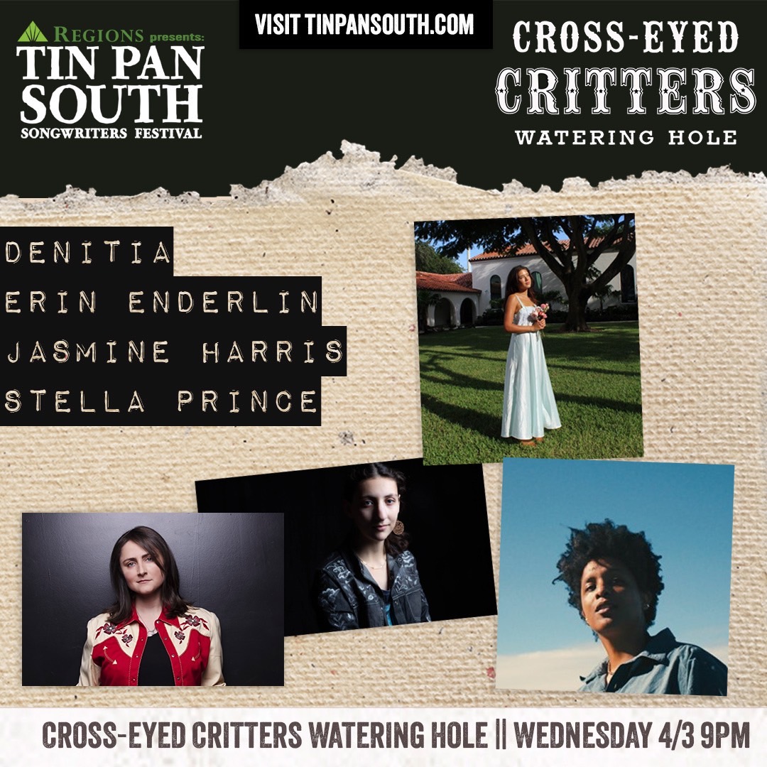 Nashville 4.3 Looking forward to my first time playing @tinpansouth with @erinenderlin, Stella Prince, Jasmine Harris ✨ @changetheconvo