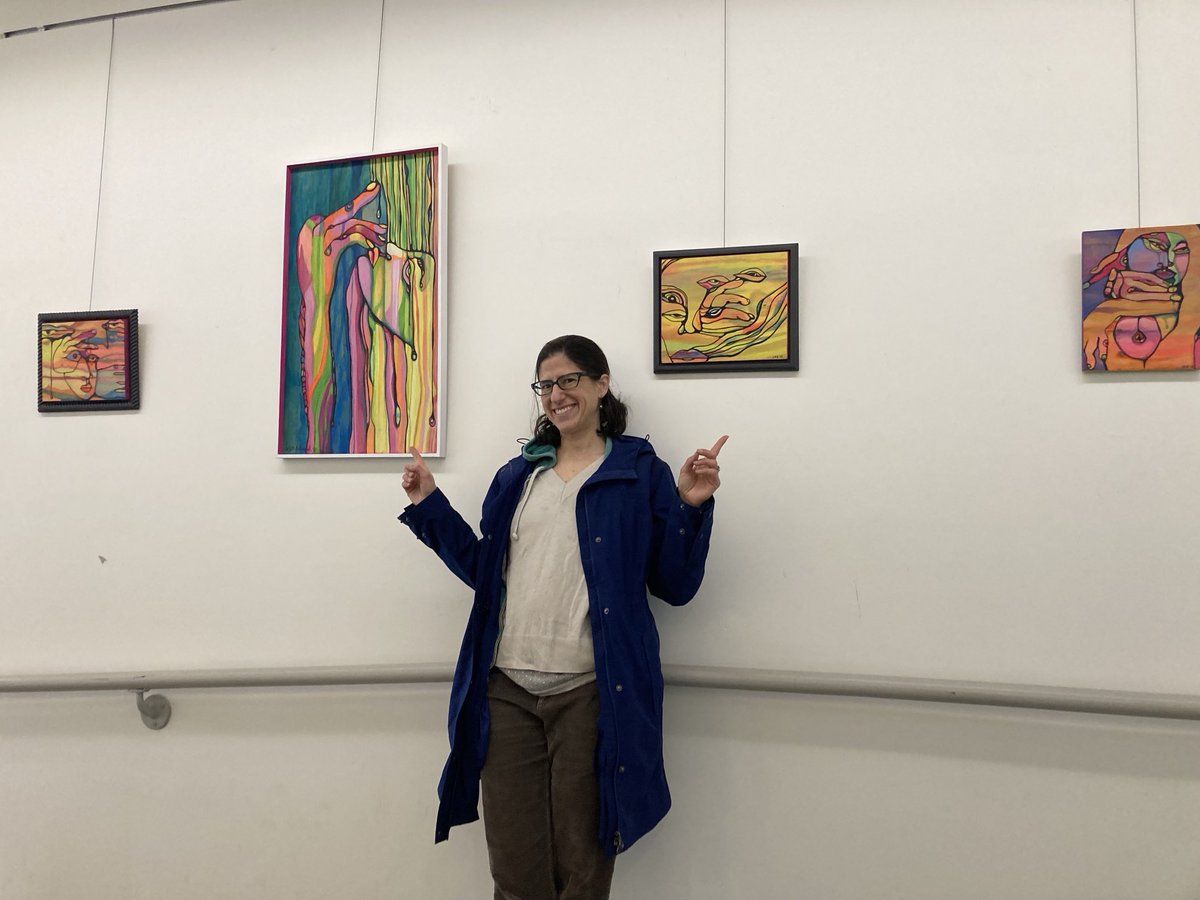 So excited to see Coletta Betancourt’s artwork up at Luddington Library. ➡️colettabetancourt.com  ⁦<a href="/mica/">Maryland Institute College of Art</a>⁩
