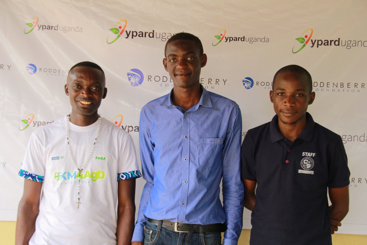 The team behind today's YPARD Uganda farmers day out, @massleona @Dan_thy_preneur and @AJUNATADEO. Thank you so much for supporting young people to be inspired and to learn more about agriculture. We are creating a future of sustainable food systems in Uganda.