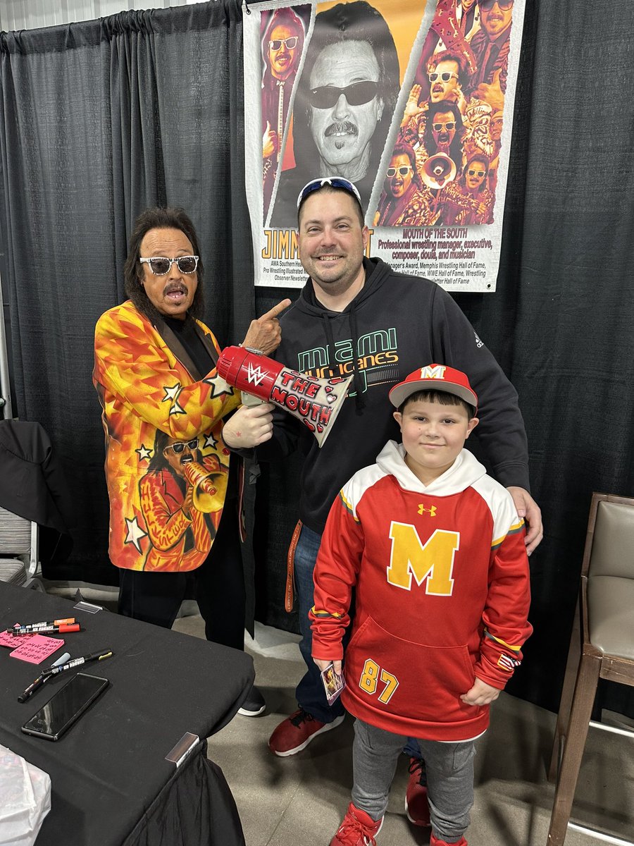 @RealJimmyHart pleasure meeting u today!! Truly a wrestling and @WWE legend!!!