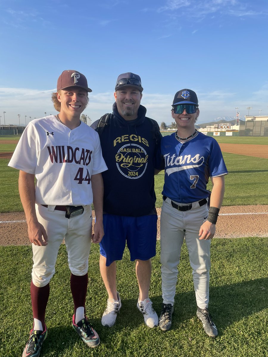 Two of my All-Time studs (<a href="/AydenHarrison44/">Ayden Harrison/Baseball</a> @rydercosta2024) at their last HS game against each other. Can’t wait to see them at the collegiate level. <a href="/paloma_baseball/">Paloma Valley Baseball</a> <a href="/TCTitansBsbl/">Temescal Canyon Baseball</a> <a href="/RegisUBaseball/">Regis University Baseball</a> <a href="/SalemBSBL/">Salem Baseball</a> #socalaces