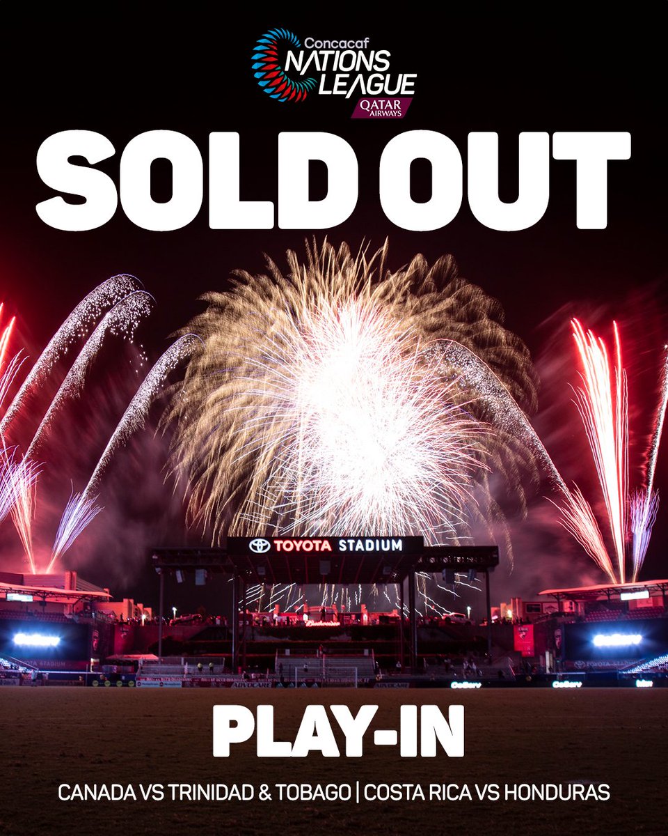 THE PLAY-IN MATCHES AT TOYOTA STADIUM ARE SOLD OUT!