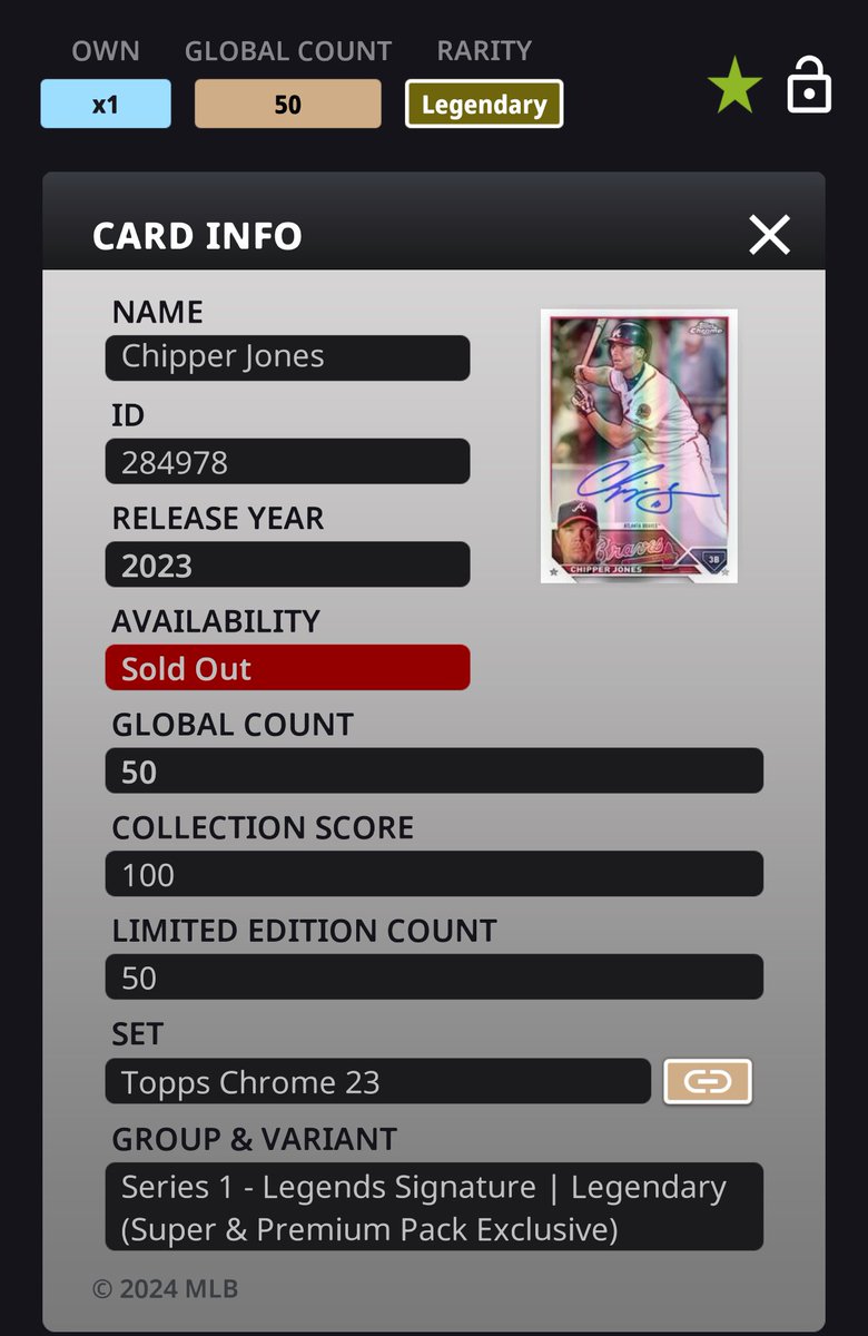 SkeeYeeCards's tweet image. Chipper @ToppsBUNT @Topps 
#auto /50 #refractor #digital

@Braves