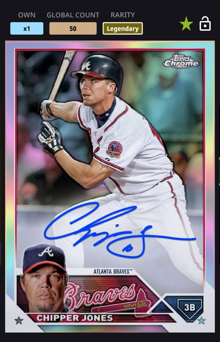 SkeeYeeCards's tweet image. Chipper @ToppsBUNT @Topps 
#auto /50 #refractor #digital

@Braves