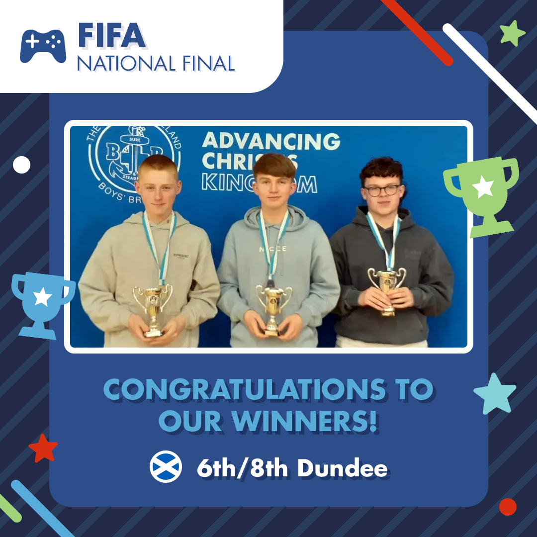 Our second of two National Finals for today is complete - congratulations to 6th/8th Dundee who are our Fifa Champions for 2023-24 🎮👏 Well done to everyone who took part and thanks to @BBNI for their hosting and hospitality! #BoysBrigade #BBAdventure #BBNatComps