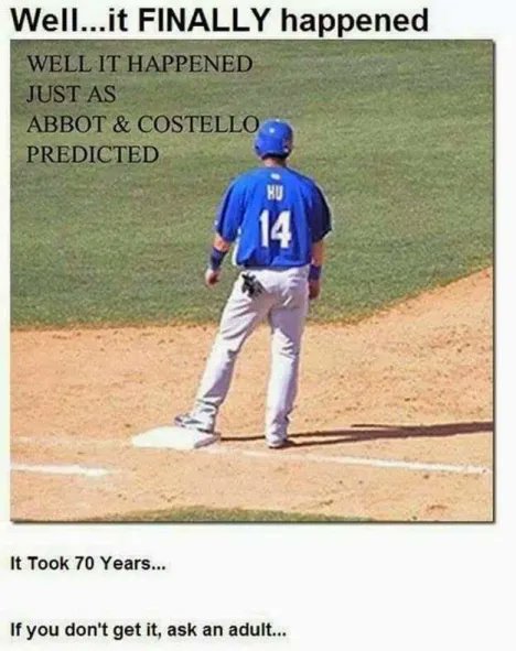 Hu's on first. 🤭