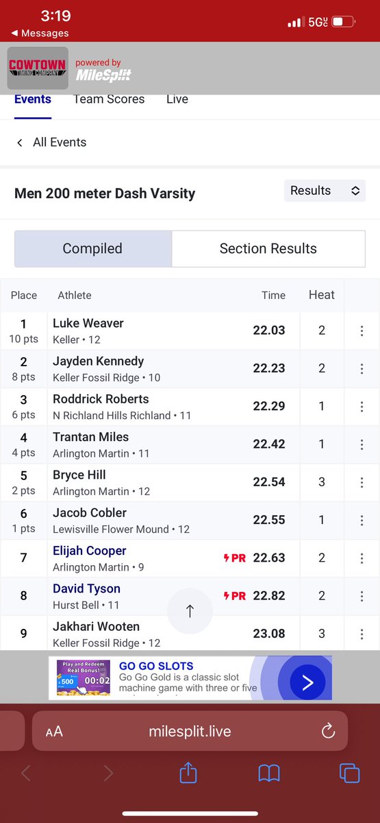 Lukeweaver__'s tweet photo. Dave park relays meet in Keller and got a new 200m PR with a 22.03s time, only .03s away from setting a school record!
First overall in the 200m and first overall in our 4 by 200 relay. 
@CoachTKeller @KellerHSTrack https://t.co/5mV9ijiKVj