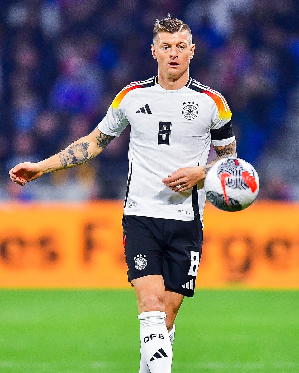 brfootball's tweet photo. Toni Kroos is back in action with Germany for the first time in three years

He got an assist seven seconds into his return 😏 https://t.co/bHpyyXYgN6