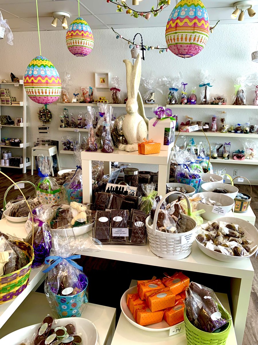 LOTS of Easter Chocolates at CCP, 180 Provencher~ 🐣 Filled, hollow & solid bunnies & eggs & MUCH more! 🤎✨ Extended hours now until Easter Saturday~ 🐇