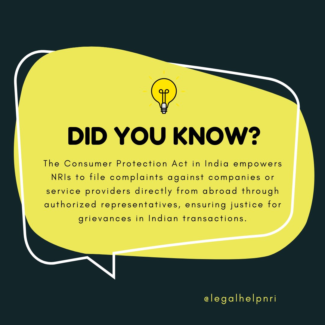 Book a free consultation today!

Send your queries to query@legalhelpnri.com and follow @legalhelpnri for informative content.

#nri #law #legal #postoftheday #ConsumerRights #FairTrade #ConsumerProtection #ConsumerAdvocacy #ProductSafety #ConsumerLaws #CustomerRights