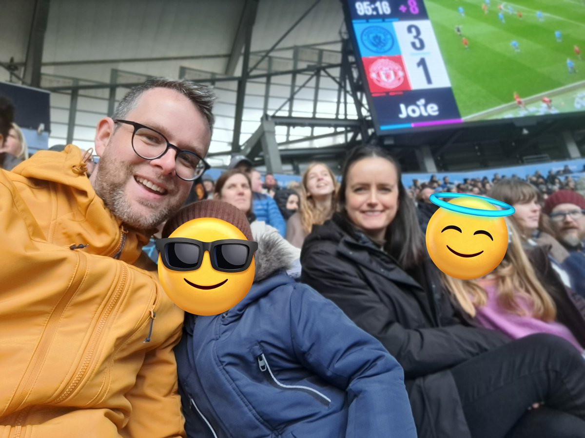 Great day out at the @BarclaysWSL Manchester derby. Kids loved the stadium experience. Apparently the Etihad 'is a lot bigger than Chorley's stadium'