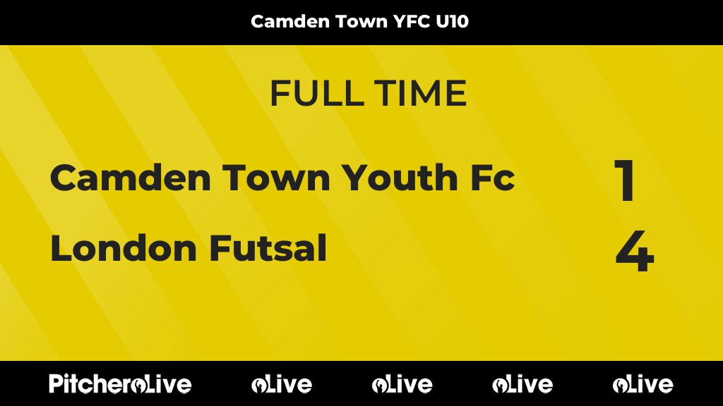 FULL TIME: Camden Town Youth Fc 1 - 4 London Futsal
#CAMLON #Pitchero
camdentownyouthfc.com/teams/226506/m…