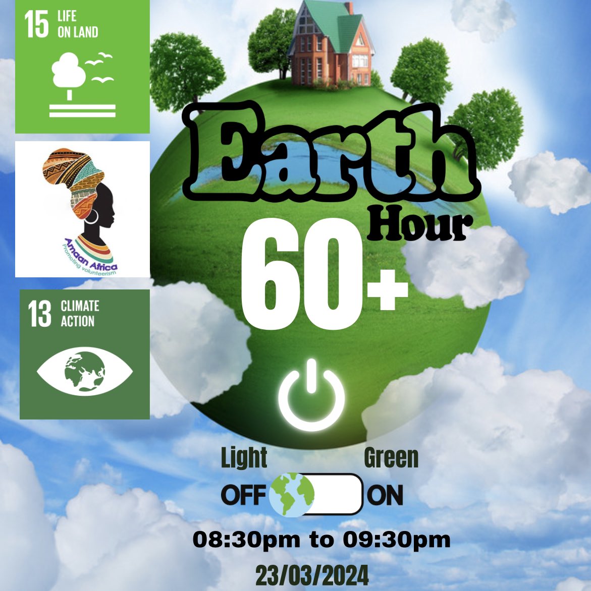#earthhour #greenon #lightoff #switchoffforearth #climateaction #climatechange #advocacy #sdg13 #sdg15 #amaanafrica #africa #cameroon #wwf #humanity #earth #motherearth #green #planet #ourplanet