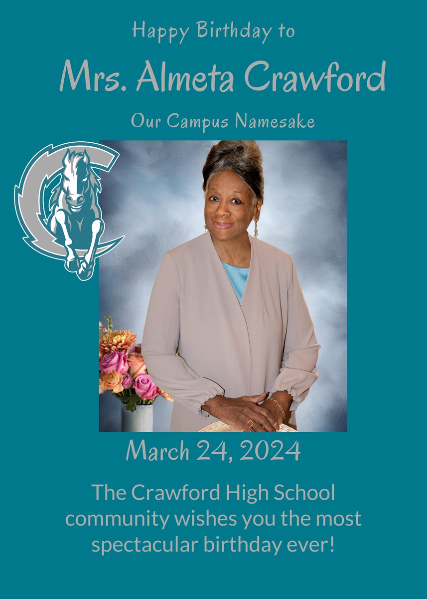 Almeta Crawford High School tweet media