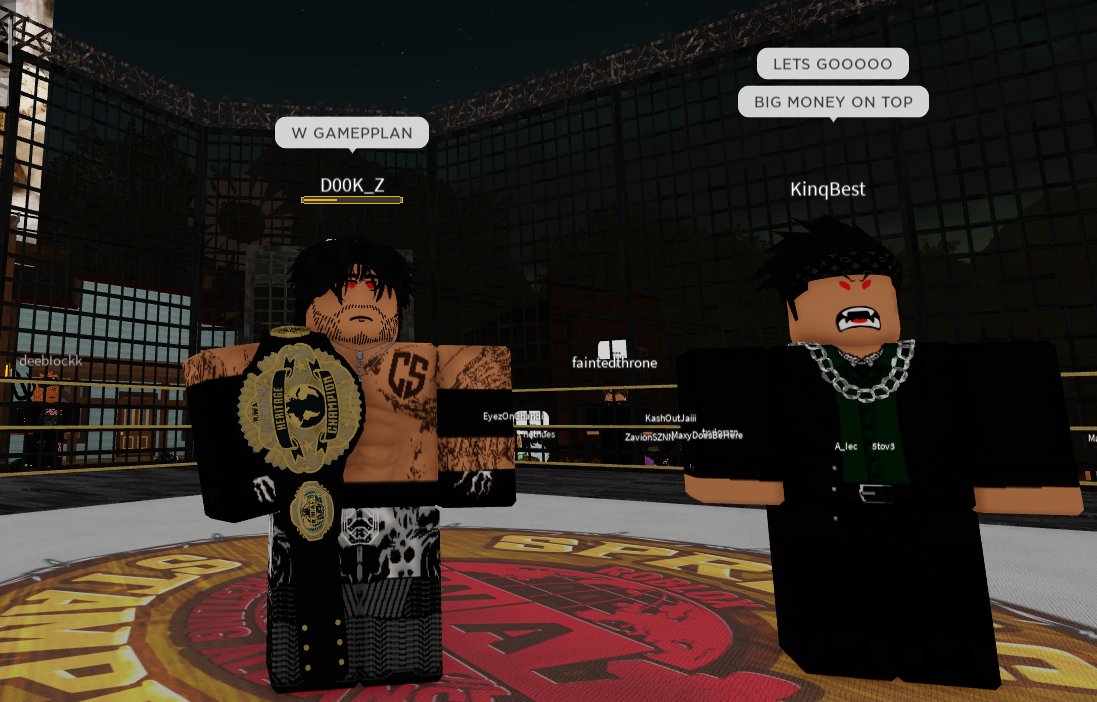 KICKING US OFF TONIGHT...

THE HERITAGE CHAMPIONSHIP CHAMBER!

Six of the best this community have to offer slug it out inside the wooden structure...

AND THE BELT COMES HOME TO BIG MONEY! @D00K_Z IS YOUR NEW RWA HERITAGE CHAMPION!