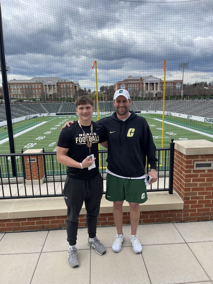 Had a great time today @unccharlotte! Can’t wait to be back. Had a great talk with @GreerMartini48. Thanks for the invite @CoachJMSanders.