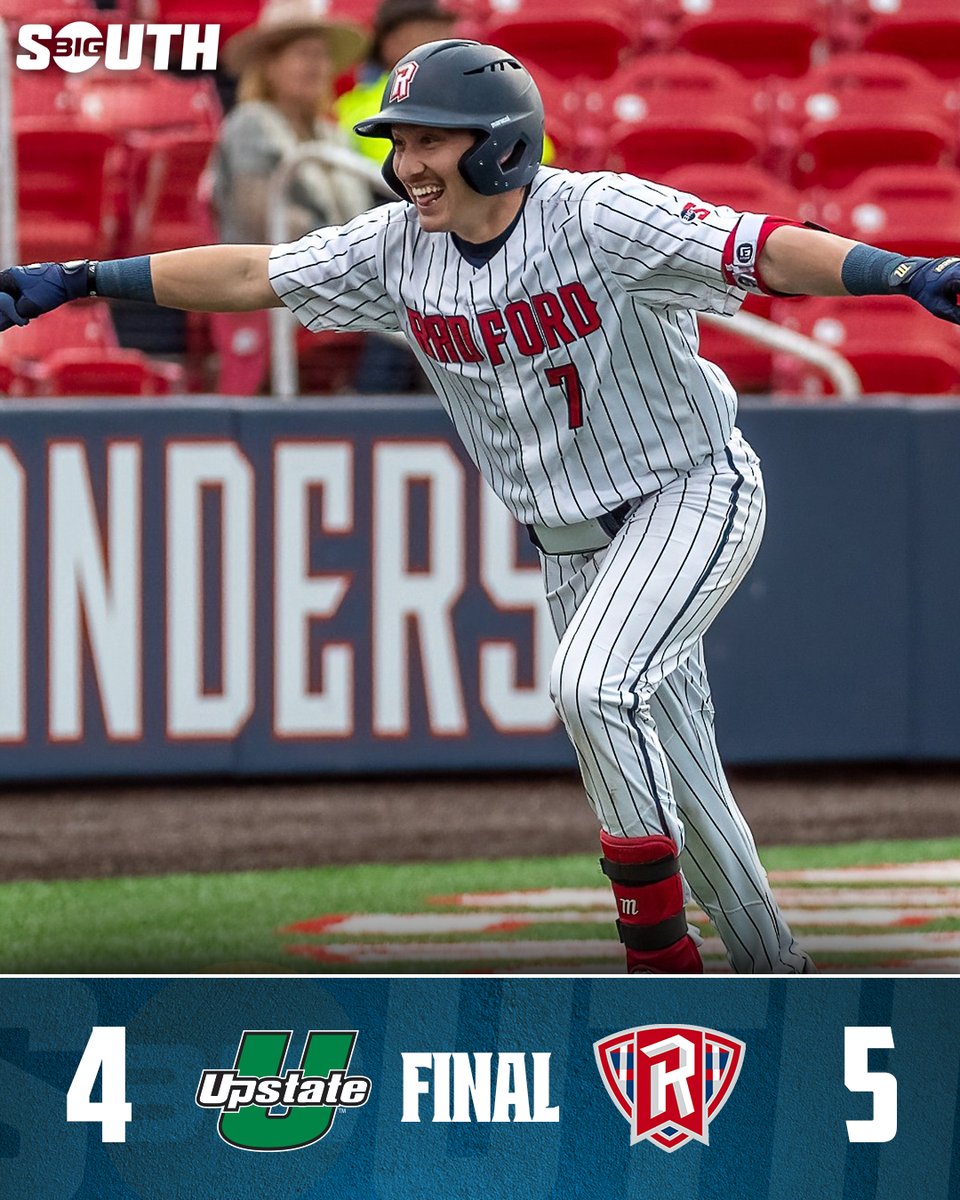First league win ✅ Radford jumps out to an early lead and snaps Upstate's four-game conference winning streak! #BigSouthBase | @RadfordBaseball