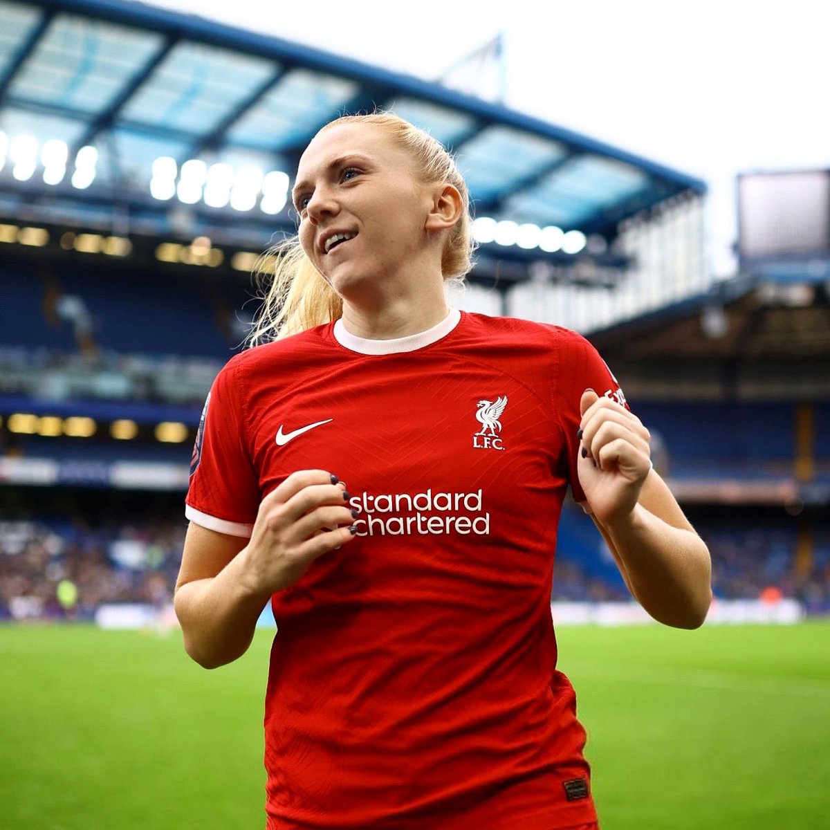 tomorrow is derby day 🔴 See ya there Reds :) @LiverpoolFCW