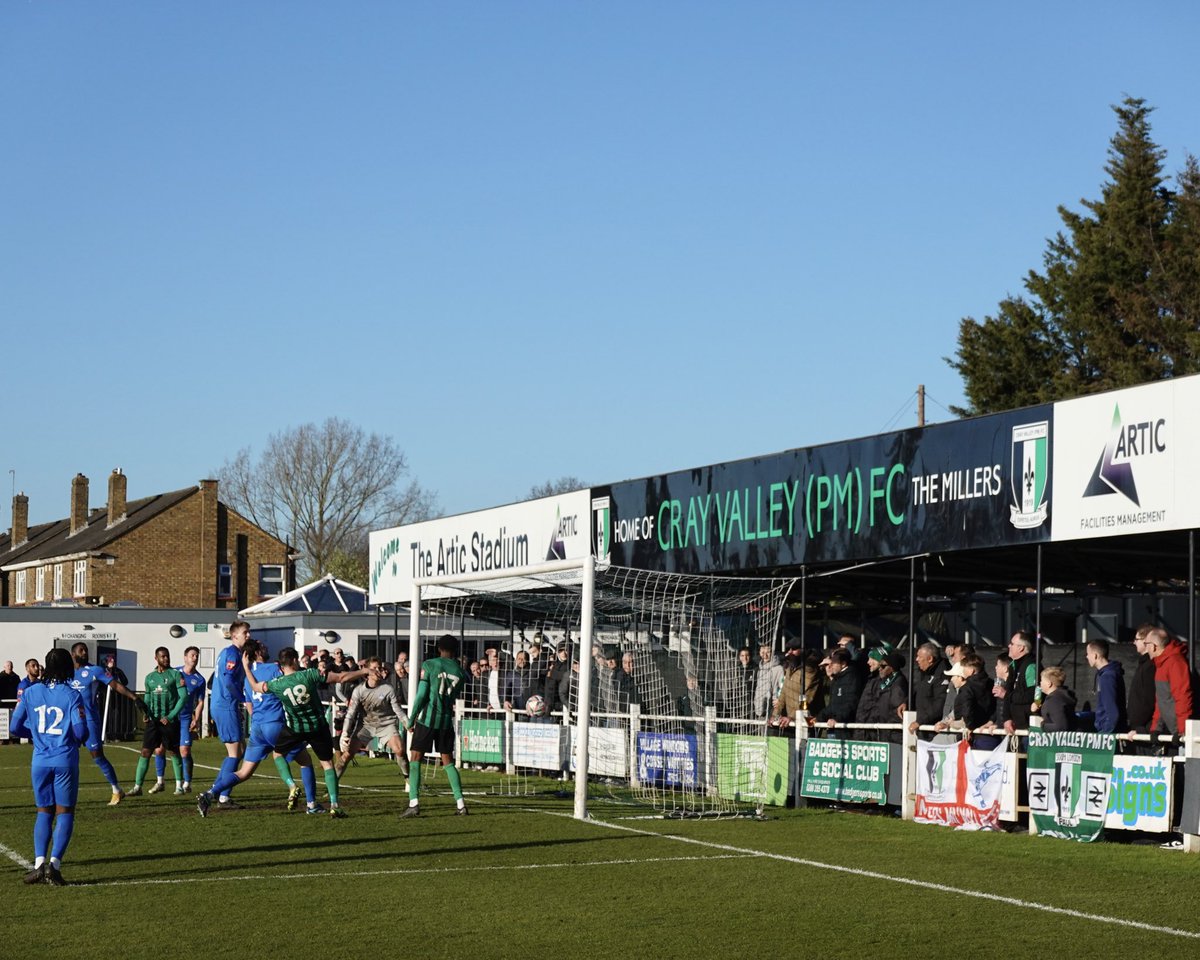 Enjoyable #NonLeagueDay at @CrayValleyPM 2-0 @hythetownfc as #TheMillers stay top of the league

#saturdayshots
#COYM
#crayvalleypm
#crayvalleypapermills
#crayvalleypapermillsfc
#TheArticStadium
#IsthmianLeague
#nonleaguefootball
#NonLeague 
#footballphotography
#groundhopping