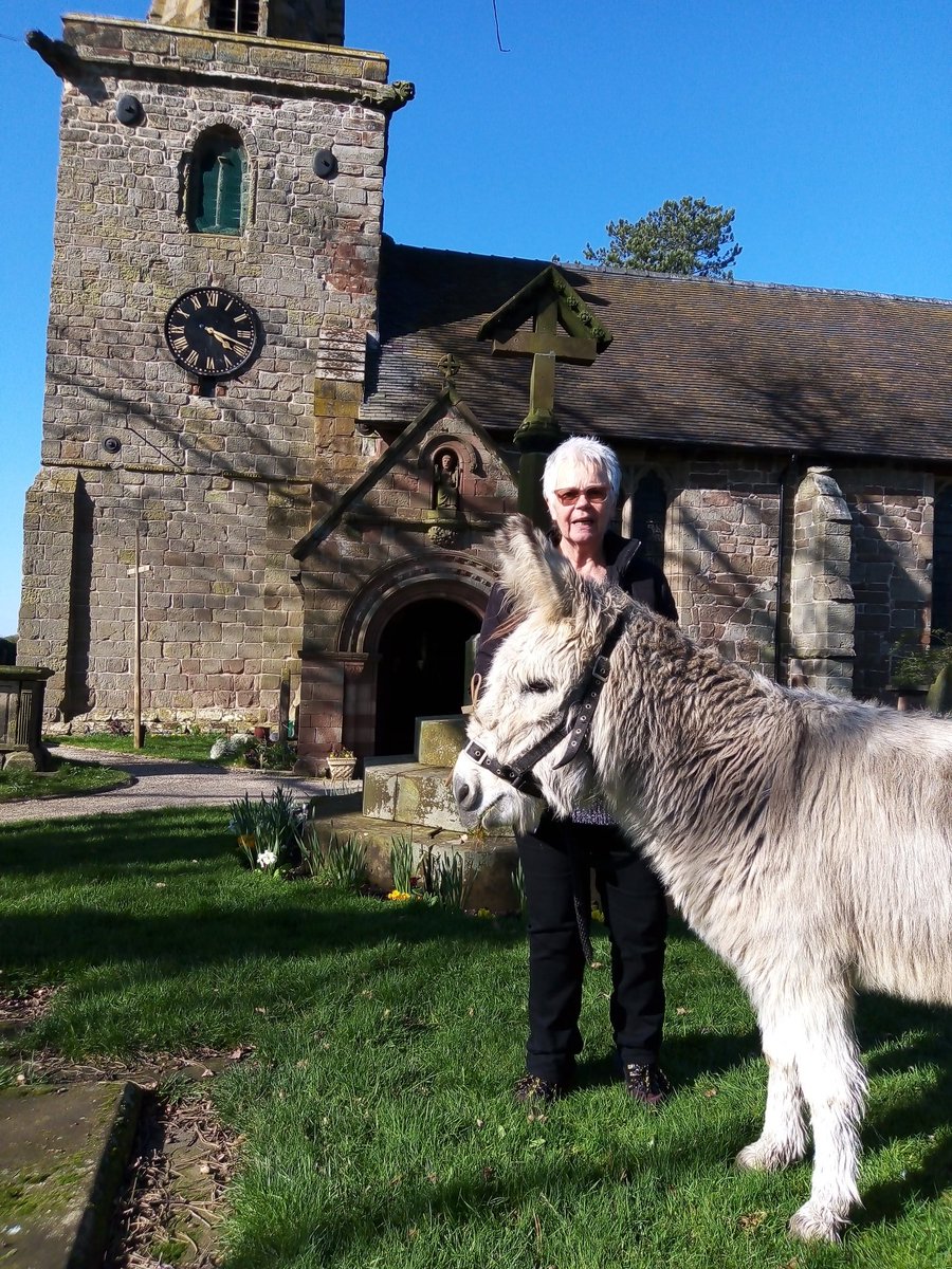 Tomorrow is Palm Sunday, so Racket and I will, as usual, be at St Editha's Church in Church Eaton.  
All welcome, meet us at The Royal Oak, ST20 0AJ at 10.15am.
