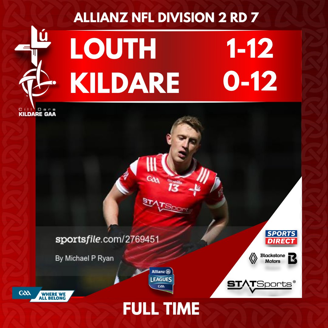 Louth GAA (@louthgaa) on Twitter photo All over Division 2 status retained
<a href="/statsports/">STATSports</a> l <a href="/OfficialBSM_1/">Blackstone Motors</a> l <a href="/SportsDirectUK/">Sports Direct</a>
#BackedByBlackstone l #LúAbú All over Division 2 status retained
<a href="/statsports/">STATSports</a> l <a href="/OfficialBSM_1/">Blackstone Motors</a> l <a href="/SportsDirectUK/">Sports Direct</a>
#BackedByBlackstone l #LúAbú