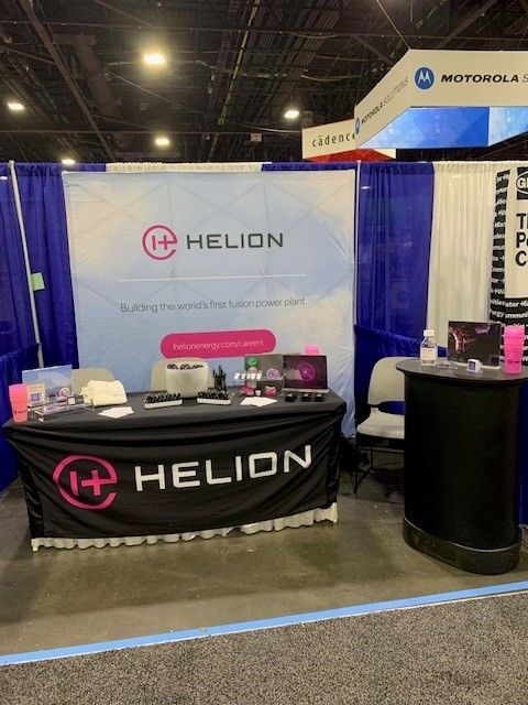 The Helion team is at the 50th annual convention of the National Society of #BlackEngineers this week! Stop by and say hello at booth 2512 before it is over! helionenergy.com/careers/ #NSBE50 #fusionenergy