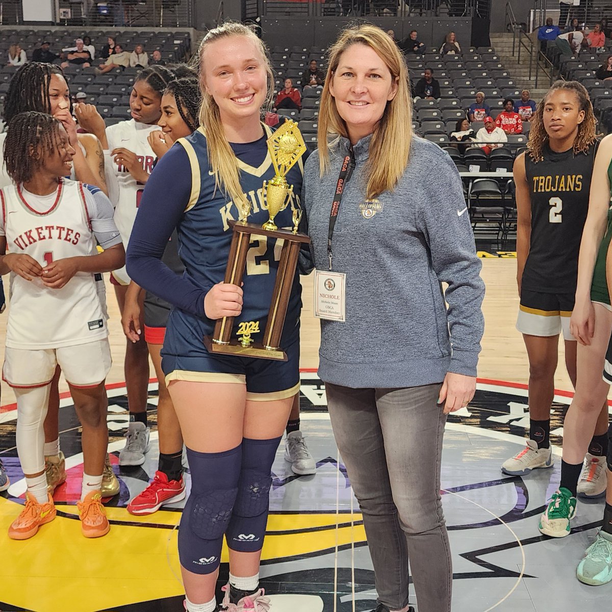 Kayla Cleaveland of @RLadyraidersbb received the 2nd GACA/GBCA Miller-Hendricks Player of the Game for the Junior Girls‼️ @GACoaches #GBCAAllStar