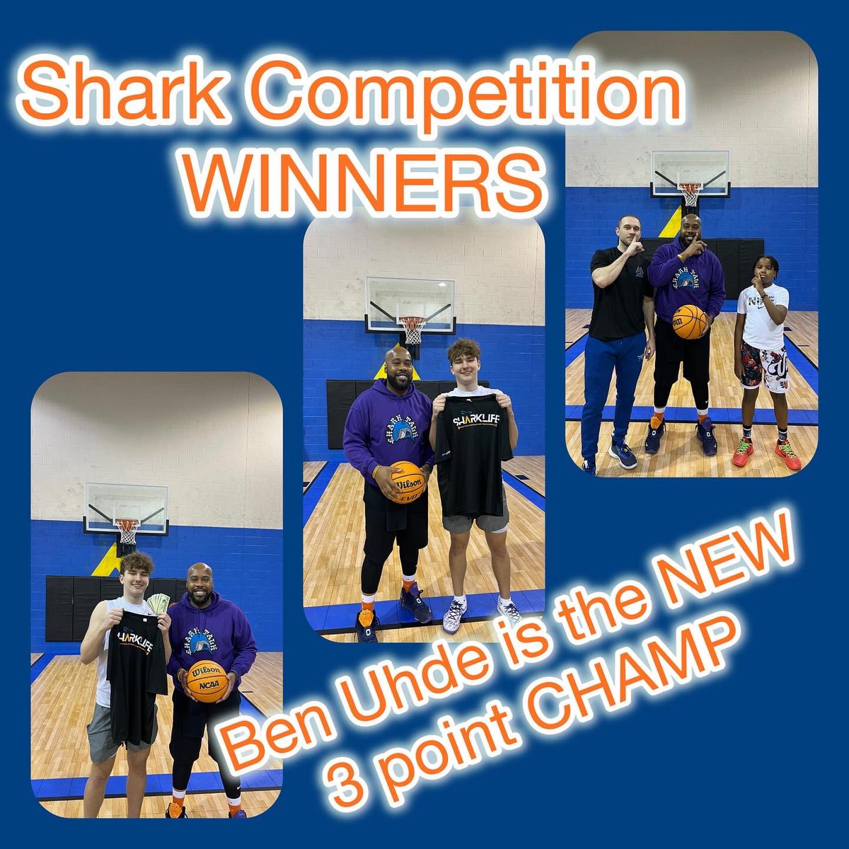 3Pathletics's tweet image. Thanks to all the 3 point Contestants who came out and participated! @UhdeBen is the 3rd annual Shark Contest CHAMPION!!!! Aiden and Mike were the 2 v 2 Contest Champions!!!!

#3pathletics #3pathleticstraining #3 #3pointer #contest #champion #hooper